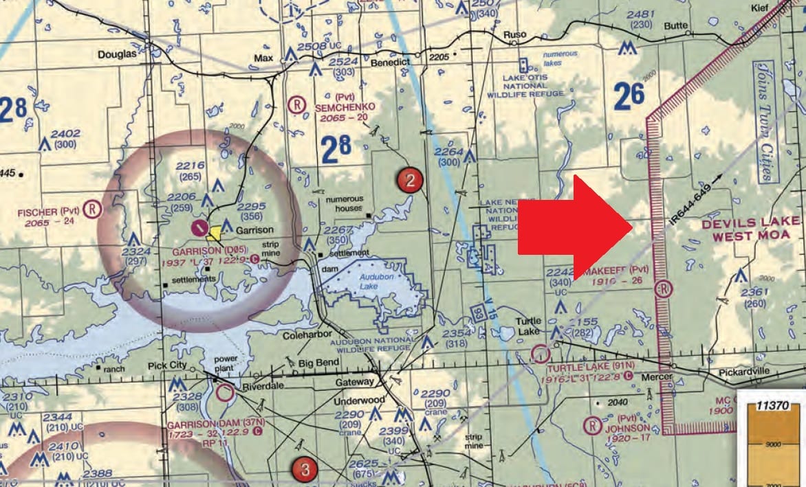 Figure 21 of the Part 107 Devils lake MOA sample knowledge test questions